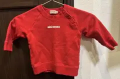 miki HOUSE 80 ロゴ 赤 トレーナー