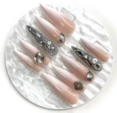 ネイルチップ ギャル ワンホン スナ系 ベイビーブーマ ちゅるん 埋めつくし