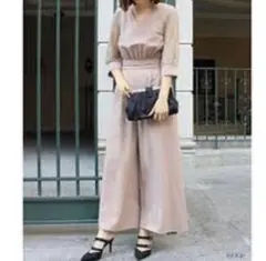 美品　RANDA ロング パンツドレス オールインワン 結婚式 お呼ばれ