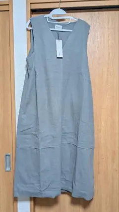 ノースリーブロングワンピース M グレー