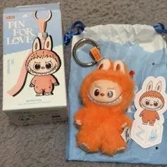 【Z】ラブブ PIN FOR LOVE POPMART イニシャル　オレンジ