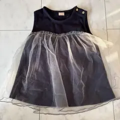 petit main ノースリーブワンピース 110 ネイビー　チュール