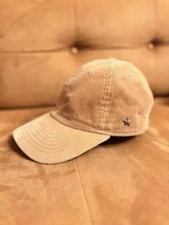 ニコアンドniko andベージュ コーデュロイ キャップ 星型装飾