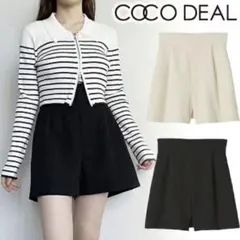 【新品未使用】ヘリンボーンハイウエストショートパンツ