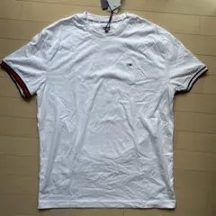 TOMMY 白色 T恤 M號 條紋袖