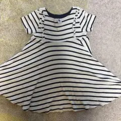 プティバトー　美品4ans 104cm　ボーダーワンピース