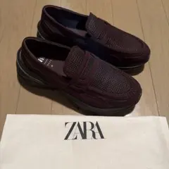 【新品未使用】ZARA プラットフォームローファー　24センチ　シューズ袋付き