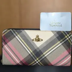 Vivienne Westwood 長財布 タータンチェック　オーブ
