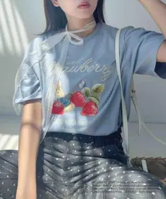 新品 AS KNOW AS plus ピーターラビット Tシャツ ブルーグレーのサムネイル