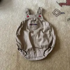 ミキハウス オーバーオール S70-80 ベージュ