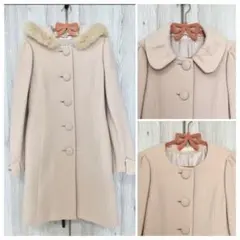 レッセパッセ　ロングコート　3way ピンクベージュ