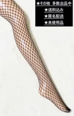網タイツ・ストッキング 【ミドルメッシュ】 ブラック　※管理NO:L3115