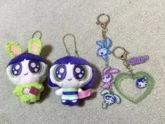 パワーパフガールズ パワパフ バターカップ マスコット ゆらゆらキーホルダー