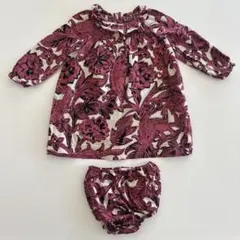 1回着用 Burberry ハート柄 7部袖ワンピース 18M 86 90 - メルカリ