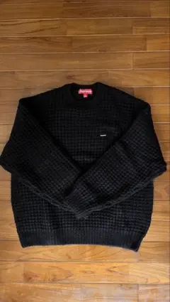 Supreme Small Box Waffle Sweater Blackのサムネイル