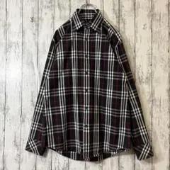 美品　Burberry ノバチェック　BDシャツ　ホースロゴ刺繍　L