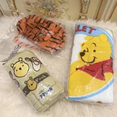 [未開封] ディズニー くまのプーさん タオル・ティガー ポーチ