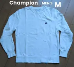 Champion メンズ クルーネック スウェット ホワイト M