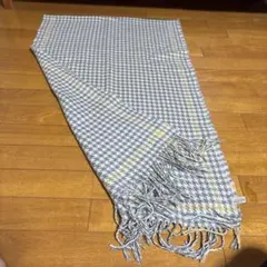 大判ストール　マフラー　千鳥格子　グレー