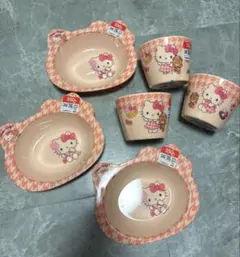 ハローキティ 中華食器セット ラーメン丼 チャーハン皿 レンゲ - メルカリ