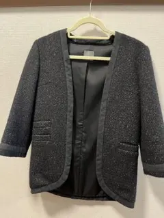 Theory luxe ツイードノーカラージャケット　38