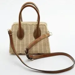 ZARA ハード クロス ボディ カゴバッグ 2way ザラ