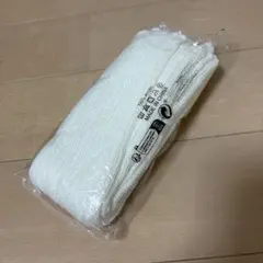 ホワイト リブ編み レッグウォーマー