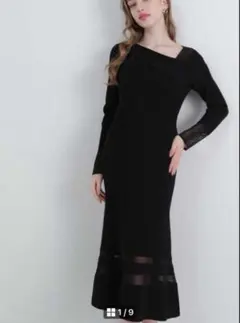 定価3.6万円　春ワンピ　ピンキー&ダイアン　シアー　コンビニットワンピース