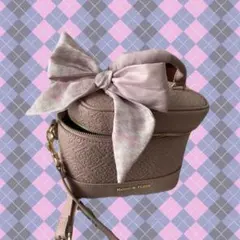 メゾンドフルール キューブショルダーバッグ ピンク＆スカーフ