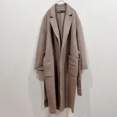ZARA 【M】ザラ ウールブレンド ロングコート ベージュ