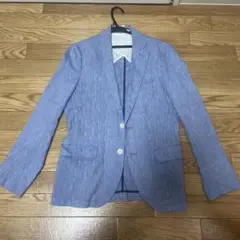 青 ストライプ ビジネスジャケット