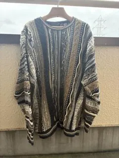 ROUNDTREE & YORKE 3Dニット セーター XL 古着