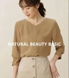 [洗える]エアリーダブルクロスブラウス　ナチュラルビューティーベーシック