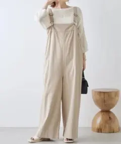 【週末価格】ピュアルセシン【低身長/高身長対応】甘撚りツイルサロペット