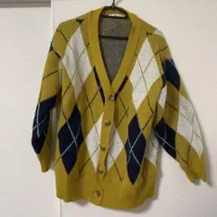 KHALITA アーガイル柄カーディガン