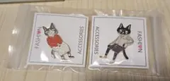 猫キャラクターピンバッジ2個セット