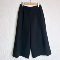 Spick & Span ダブルクロス ガウチョパンツ ブラック
