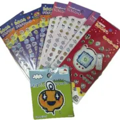 たまごっち　シール　キラキラシール　プチプチシール　パイルワッペン　セリア