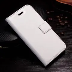 iPhone7 8 手帳型ケース レザー フィルム 携帯ケース ホワイト