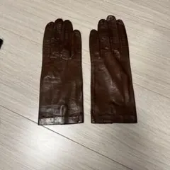 お決まりです。手袋、レザー、茶、新品、イタリア製、