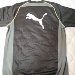 プーマ ナイロンジャケット スポーツXO=3L ビッグロゴ 黒×グレー 背中ロゴ