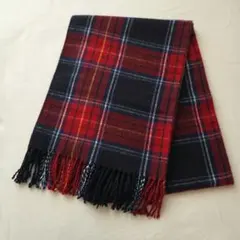 LOWRYS FARM　チェック柄マフラー ネイビー レッド