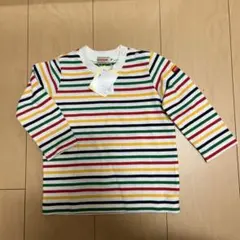 新品未使用タグ付きミキハウス 長袖Tシャツ マルチカラ