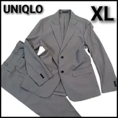 【美品】UNIQLO ユニクロ 感動ジャケット グレー 千鳥格子 洗える XL