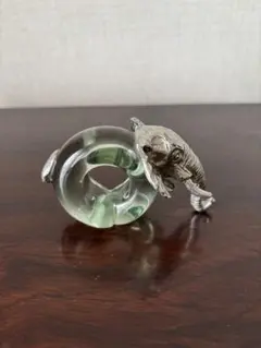 象の形のガラス置物