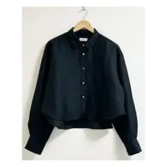 m886_IENA 極美品✨2025SS ラミーリヨセルショートシャツ ブラック