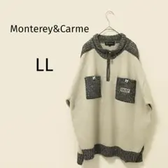 Monterey&Carme☆ニットセーター/LL/大きいサイズ ハーフジップ