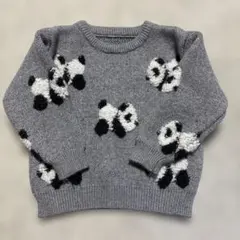 パンダ柄ニットセーター　80cm