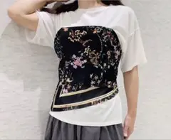 ヴィヴィアンタム　花柄スカーフドッキングTシャツのサムネイル