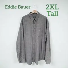 【古着】Eddie Bauer エディー・バウアー チェック柄 長袖シャツ2XL